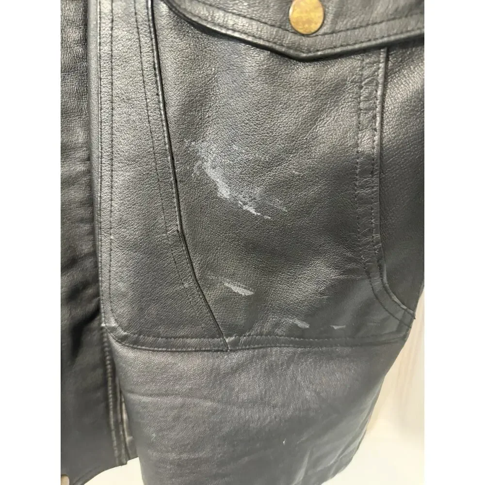 Black Leather Jacket by Duncan Row this vintage